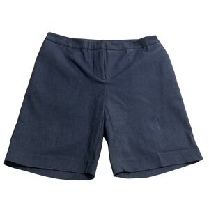Mario Serrani Italy Womens Dark Blue Tailored Bermuda Shorts‎ Size 4 Stretch